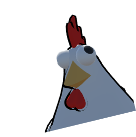 Kop van een witte kip